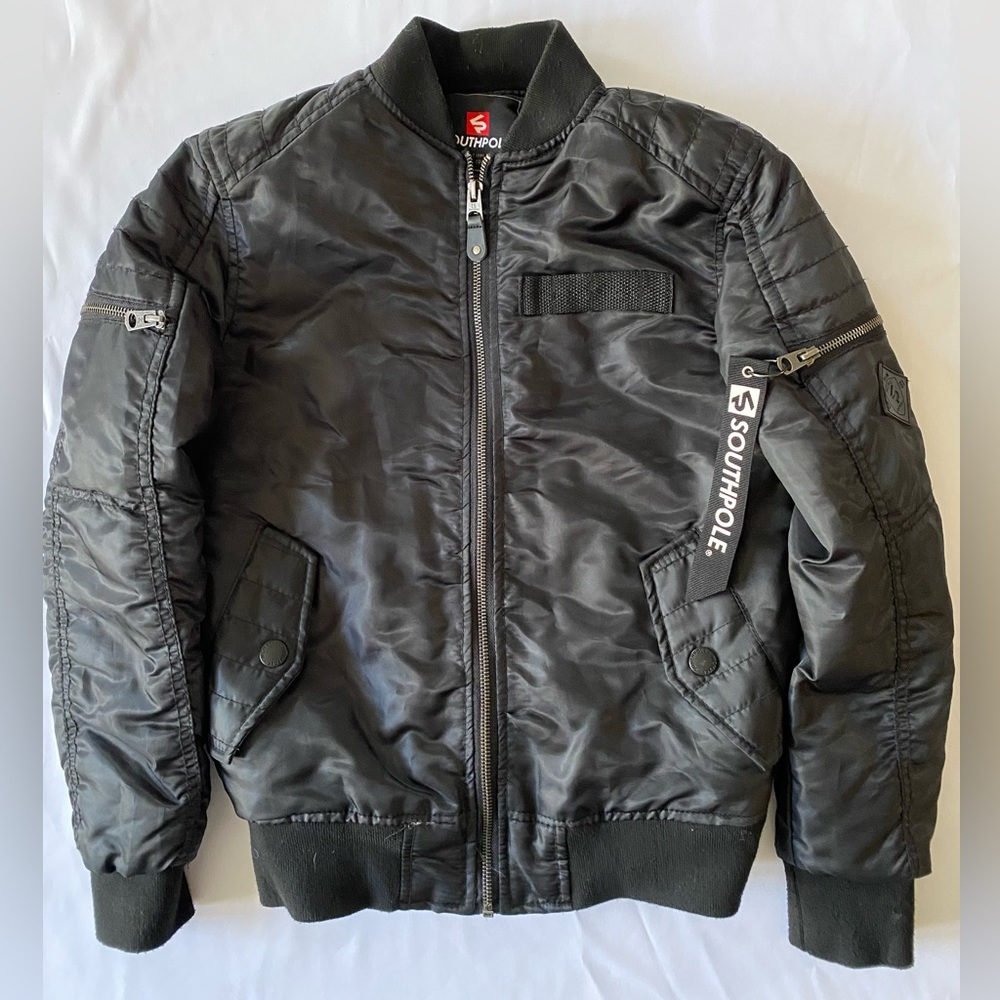 Boys south pole black jacket youth size S (8)